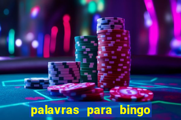 palavras para bingo cha de bebe