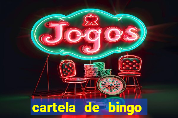 cartela de bingo cha de bebe